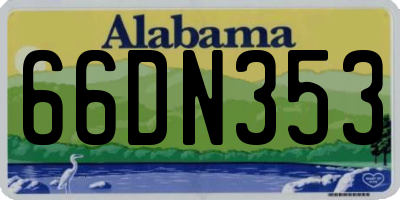AL license plate 66DN353
