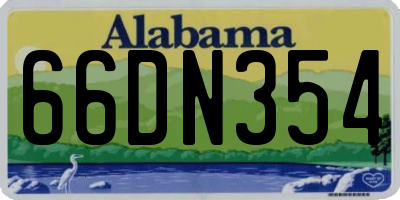 AL license plate 66DN354