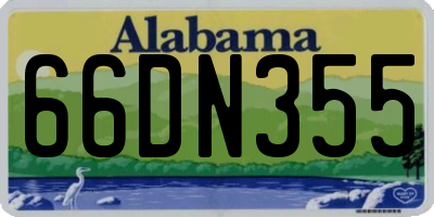 AL license plate 66DN355