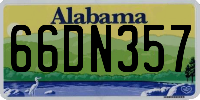 AL license plate 66DN357