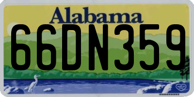 AL license plate 66DN359