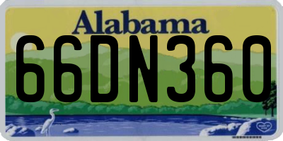 AL license plate 66DN360