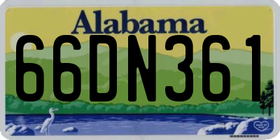 AL license plate 66DN361