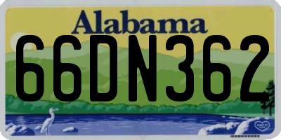 AL license plate 66DN362