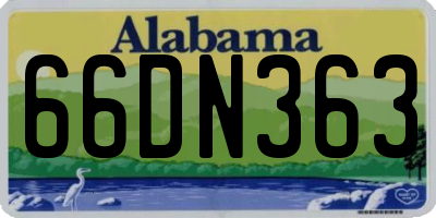 AL license plate 66DN363
