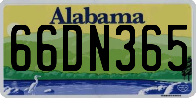 AL license plate 66DN365