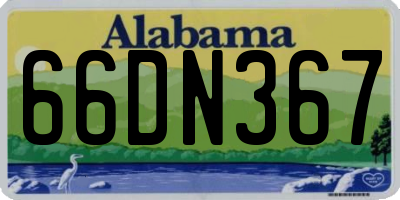 AL license plate 66DN367
