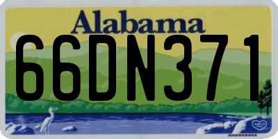 AL license plate 66DN371