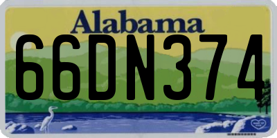 AL license plate 66DN374