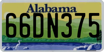 AL license plate 66DN375