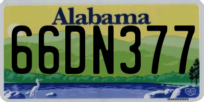 AL license plate 66DN377