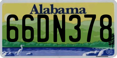 AL license plate 66DN378