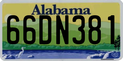 AL license plate 66DN381