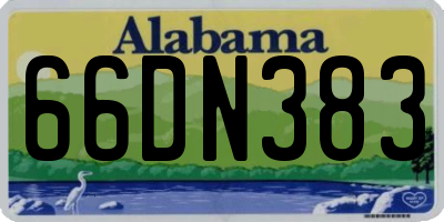 AL license plate 66DN383