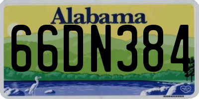 AL license plate 66DN384