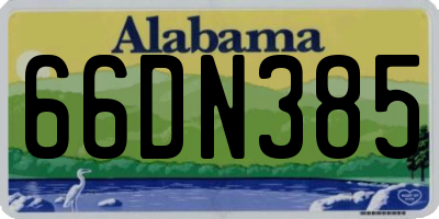 AL license plate 66DN385