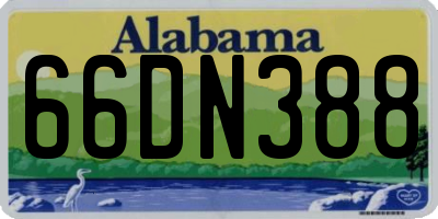 AL license plate 66DN388