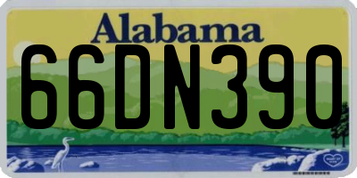 AL license plate 66DN390