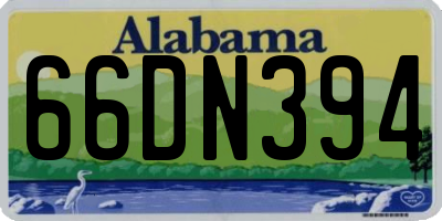 AL license plate 66DN394