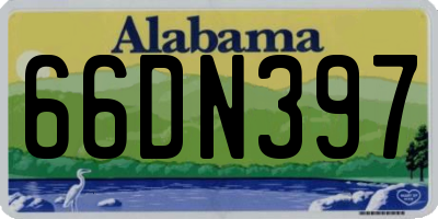 AL license plate 66DN397