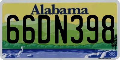 AL license plate 66DN398