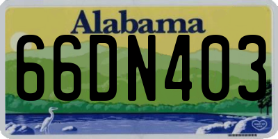 AL license plate 66DN403