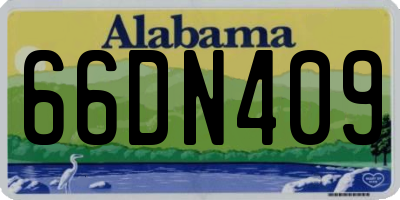 AL license plate 66DN409