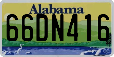 AL license plate 66DN416