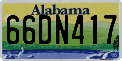 AL license plate 66DN417