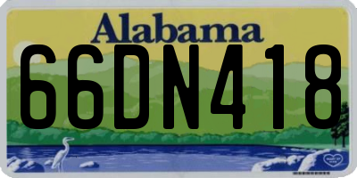 AL license plate 66DN418