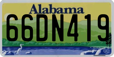 AL license plate 66DN419