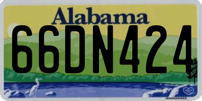 AL license plate 66DN424