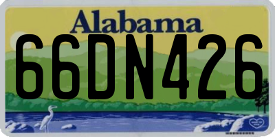 AL license plate 66DN426