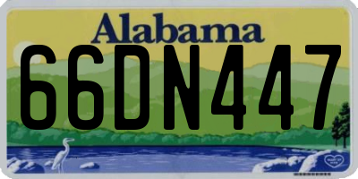 AL license plate 66DN447