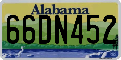 AL license plate 66DN452