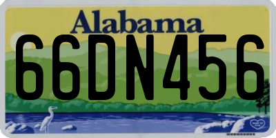 AL license plate 66DN456
