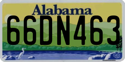 AL license plate 66DN463