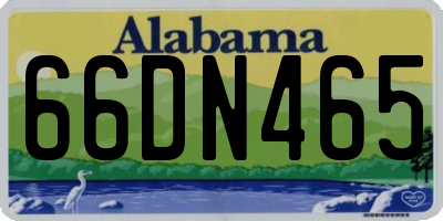 AL license plate 66DN465