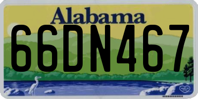 AL license plate 66DN467