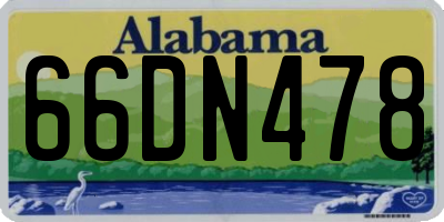 AL license plate 66DN478