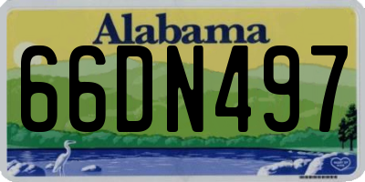 AL license plate 66DN497