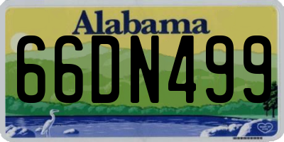 AL license plate 66DN499