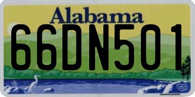 AL license plate 66DN501