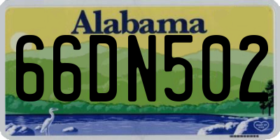 AL license plate 66DN502
