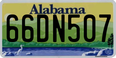 AL license plate 66DN507