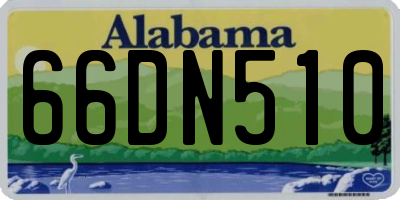 AL license plate 66DN510
