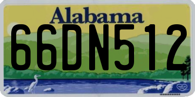 AL license plate 66DN512