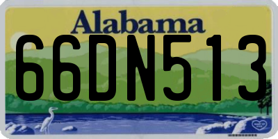 AL license plate 66DN513