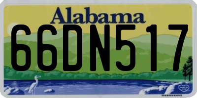 AL license plate 66DN517