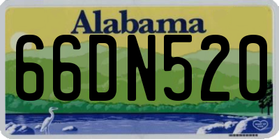 AL license plate 66DN520